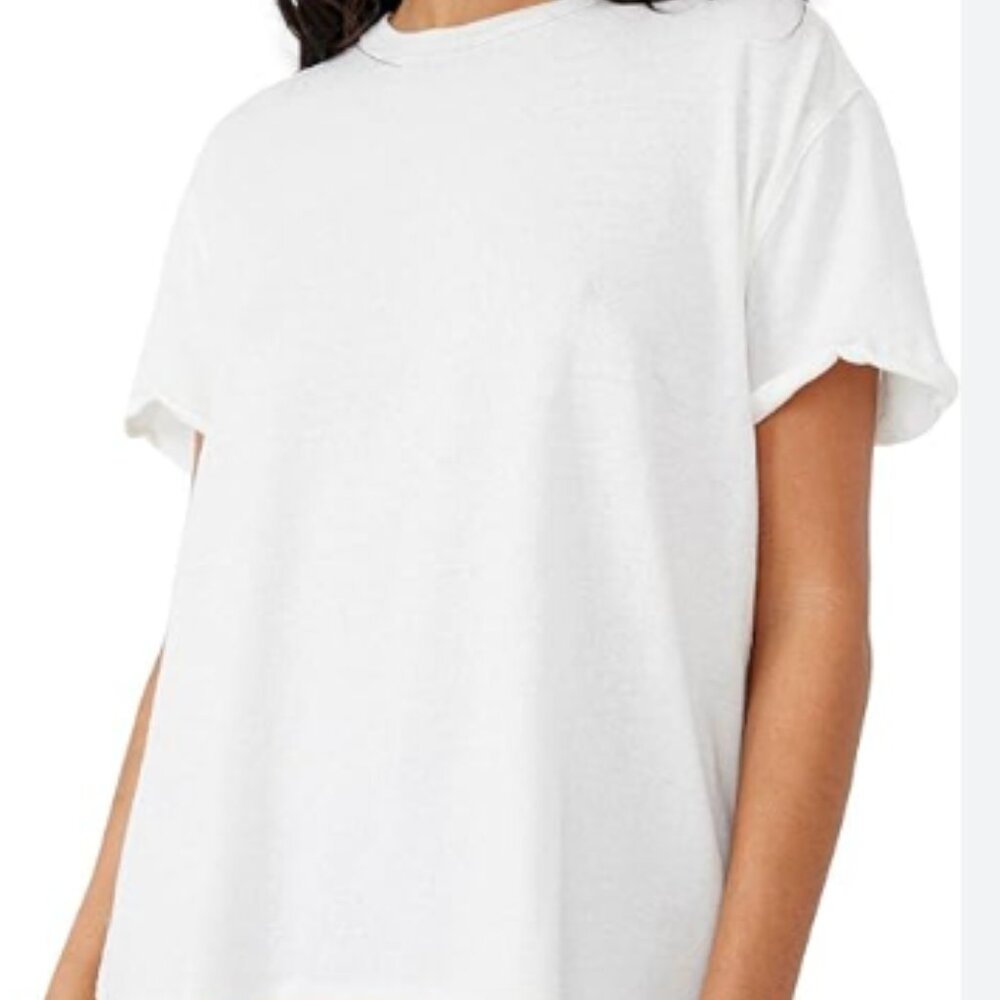 FREE PEOPLE BOYFRIEND WHITE TEE SHIRT